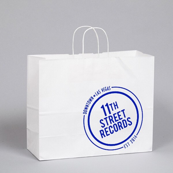 White Kraft Paper Custom PRINTED Sh